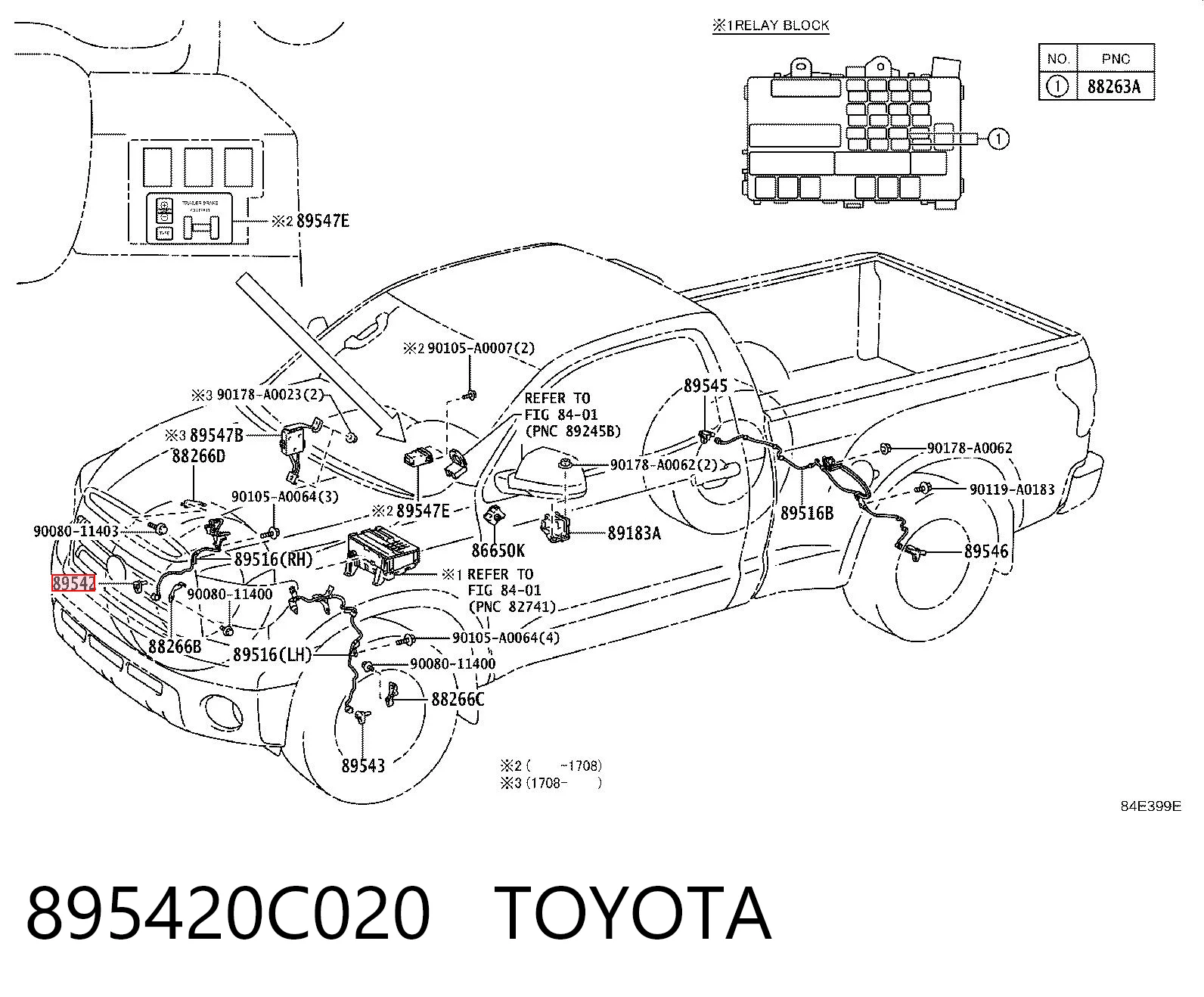 895420C020 Toyota Датчик АБС (ABC) передній, правий