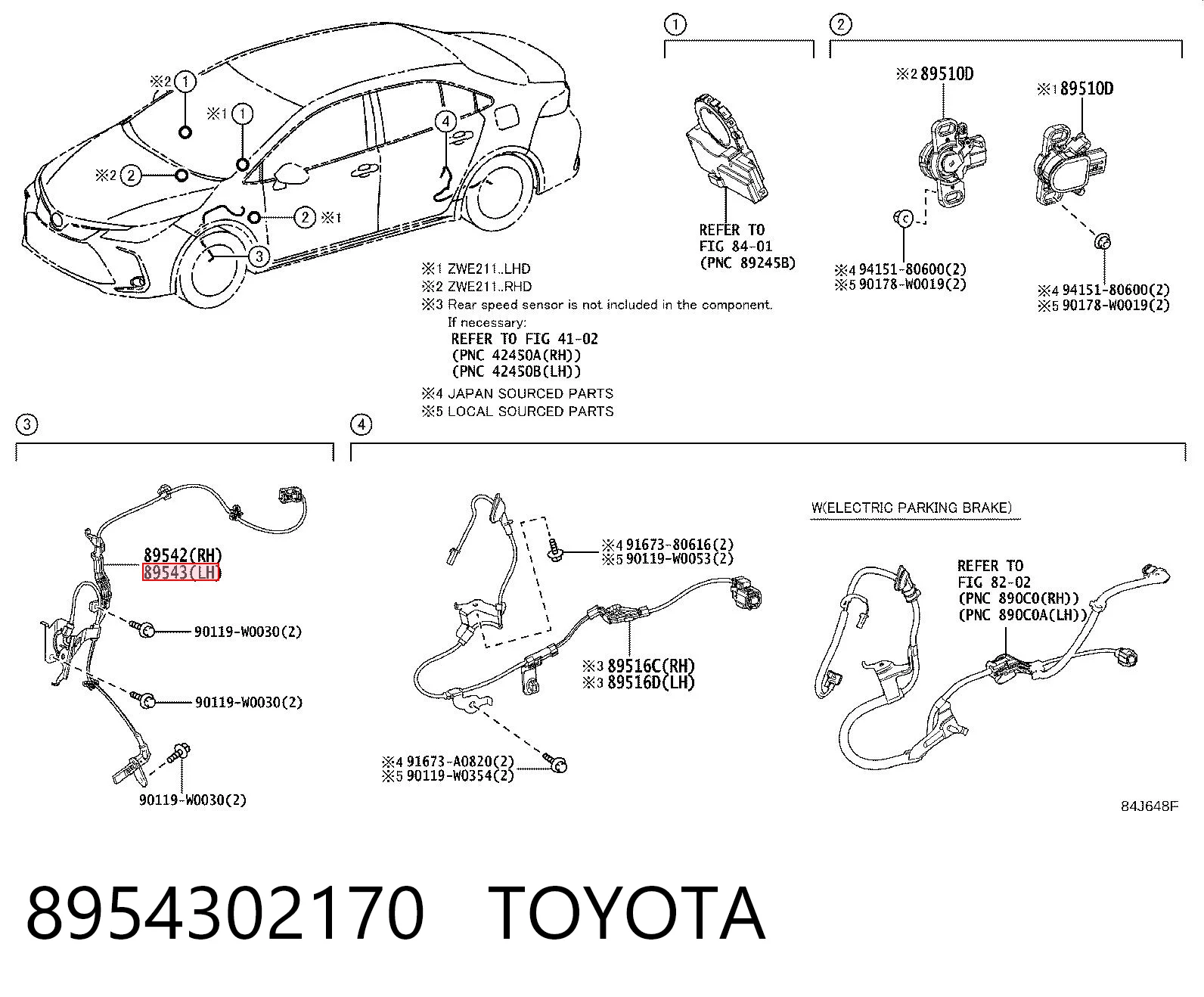 8954302170 Toyota Сенсор АБС