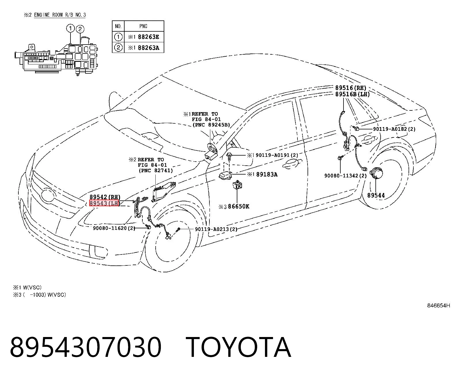 8954307030 Toyota Сенсор АБС