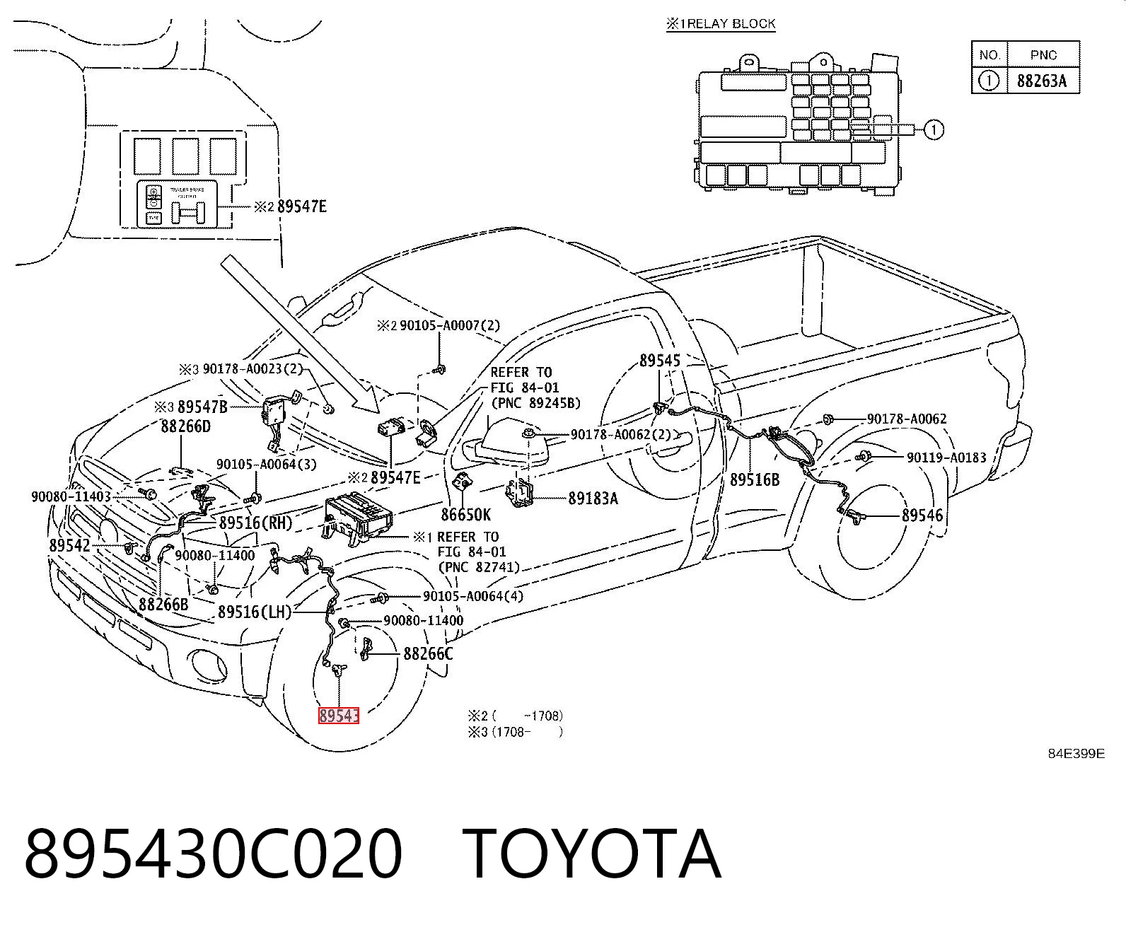 895430C020 Toyota Сенсор АБС