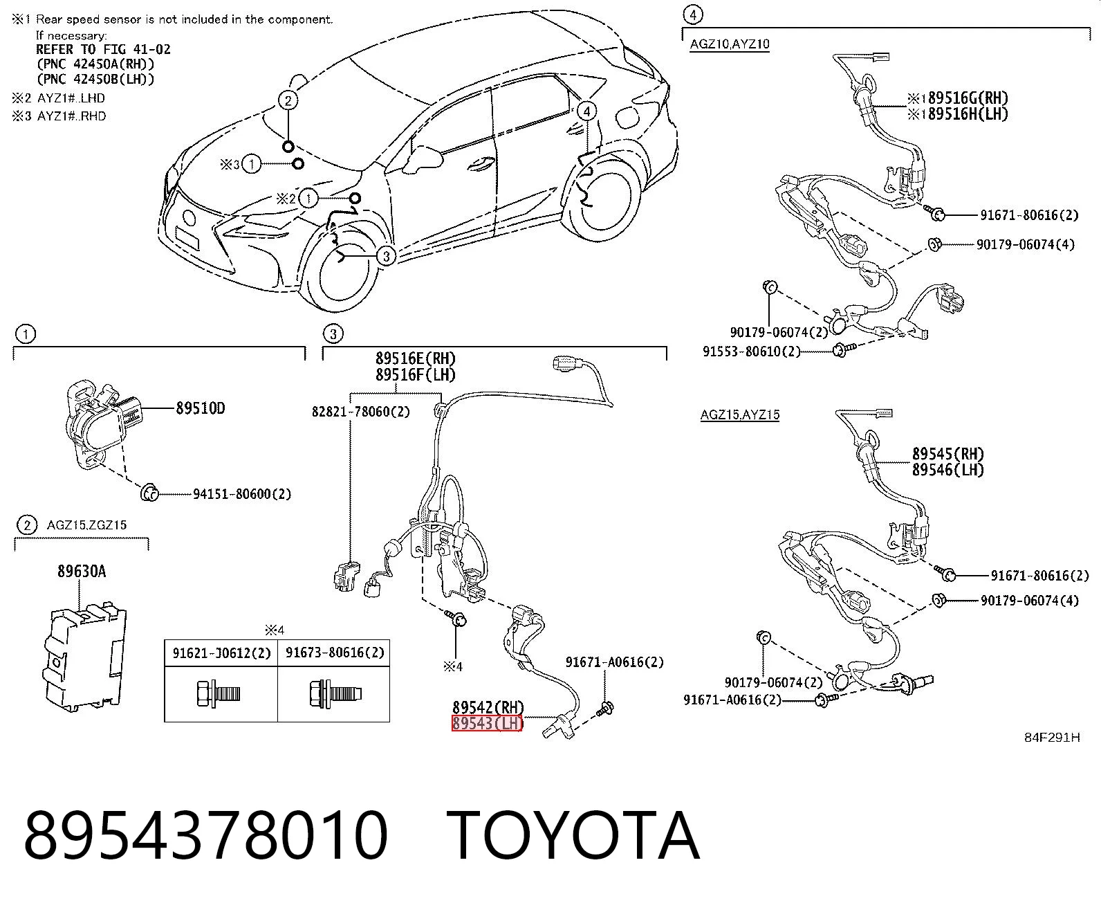 8954378010 Toyota Сенсор АБС