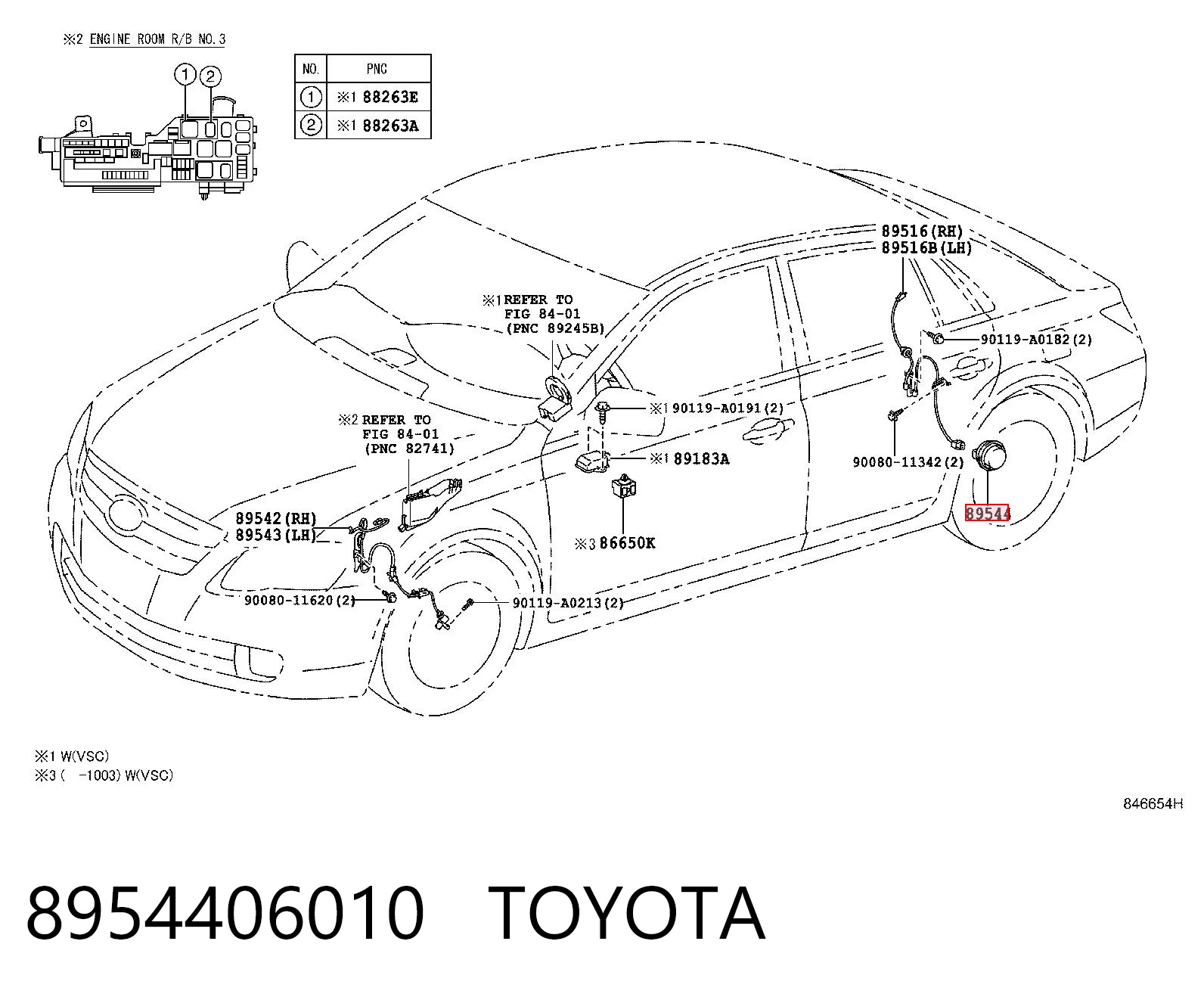 8954406010 Toyota Датчик АБС (ABS) задній