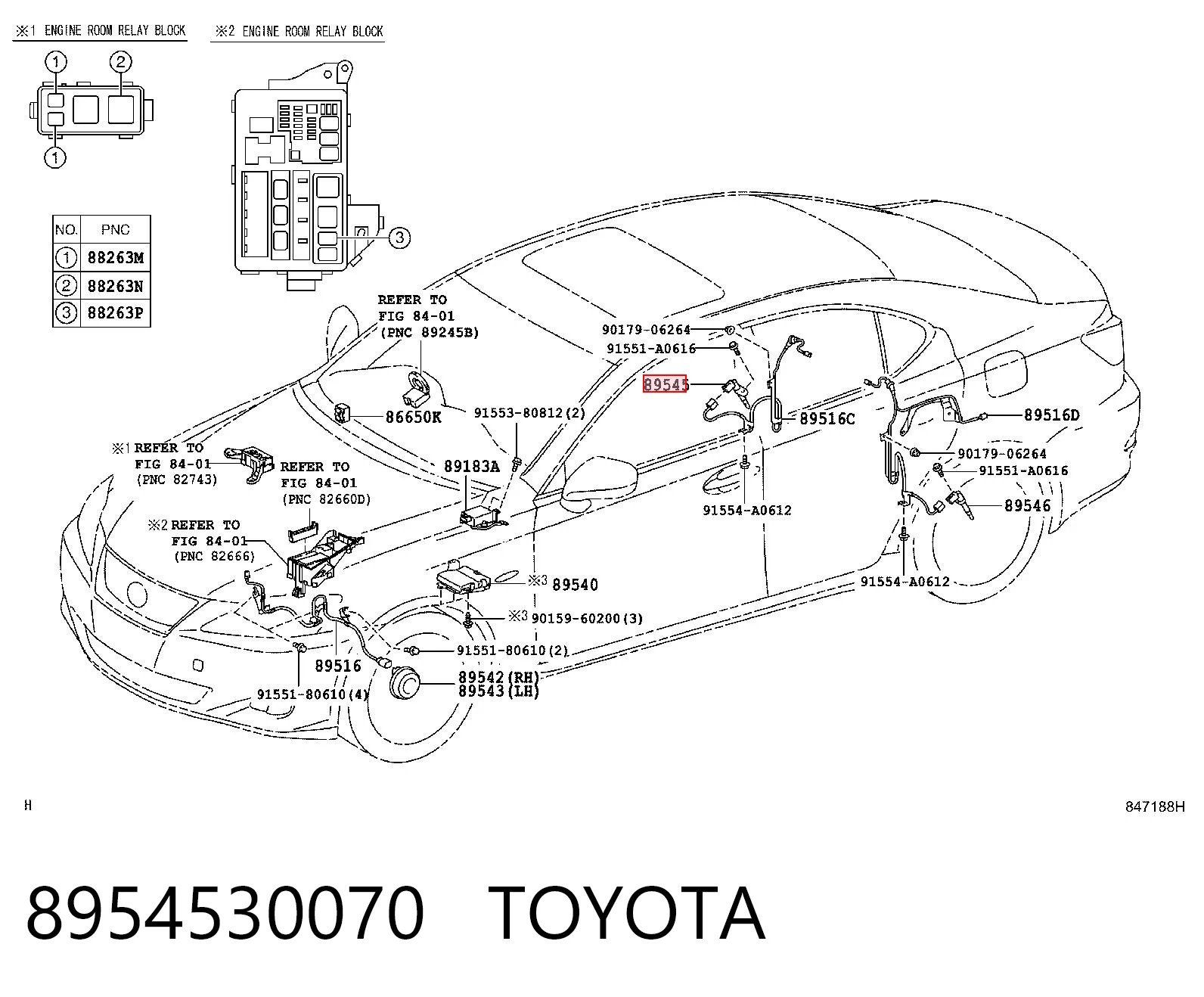 8954530070 Toyota Датчик ABS задній правий