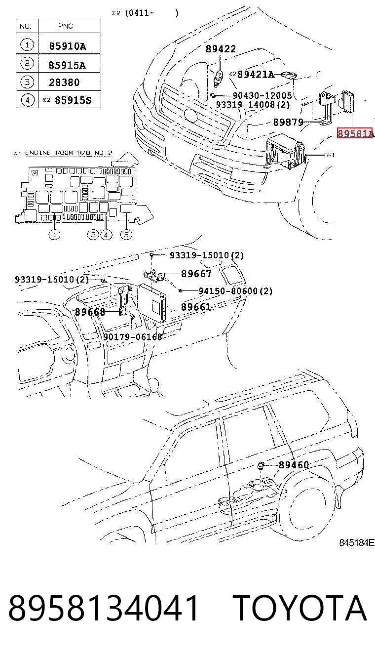 8958134041 Toyota 