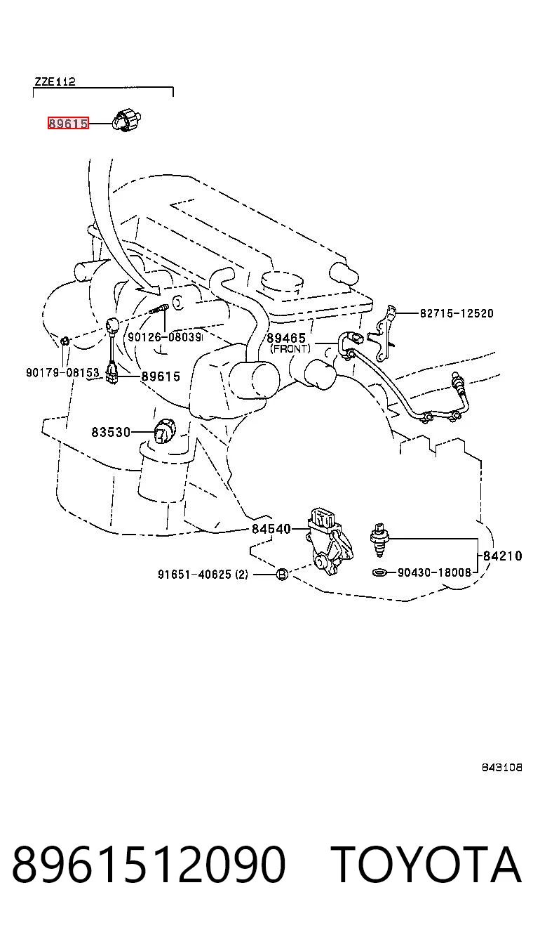 8961512090 Toyota Датчик детонації