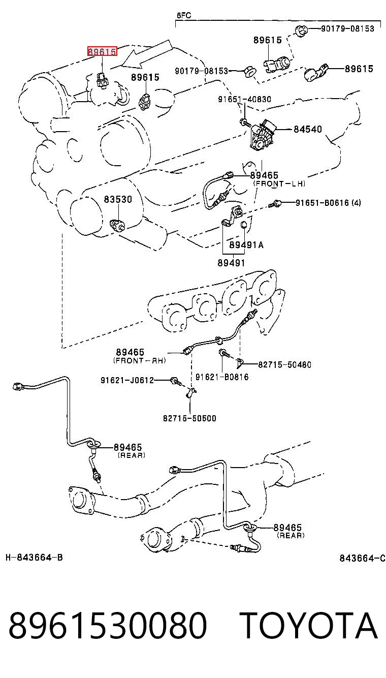 8961530080 Toyota Датчик детонації