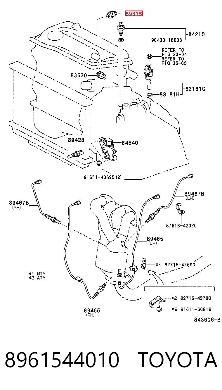 8961544010 Toyota Датчик детонації