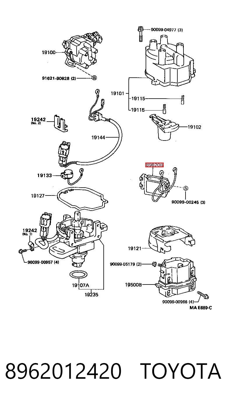 8962012420 Toyota Модуль запалювання, комутатор
