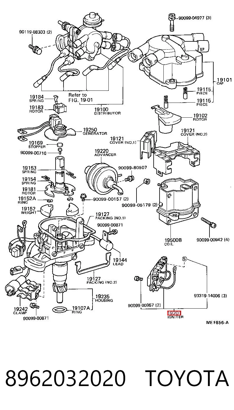 8962032020 Toyota Модуль запалювання, комутатор