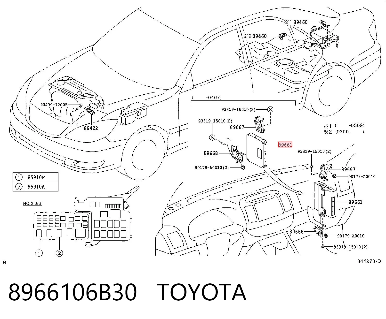 8966106B30 Toyota Блок електронного управління