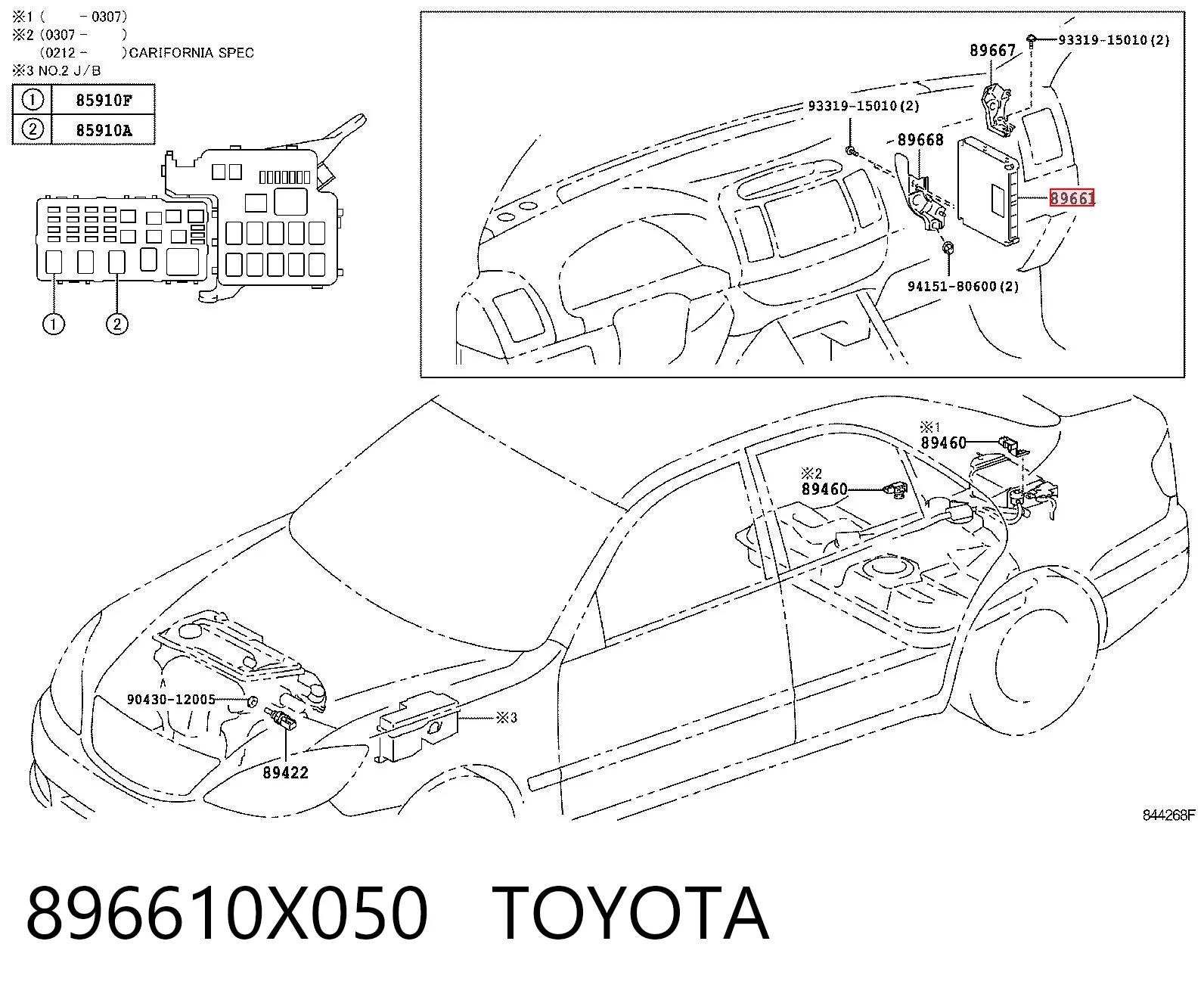 896610X050 Toyota Блок електронного управління