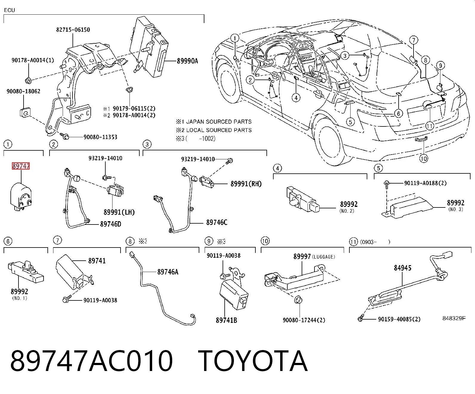 89747AC010 Toyota 