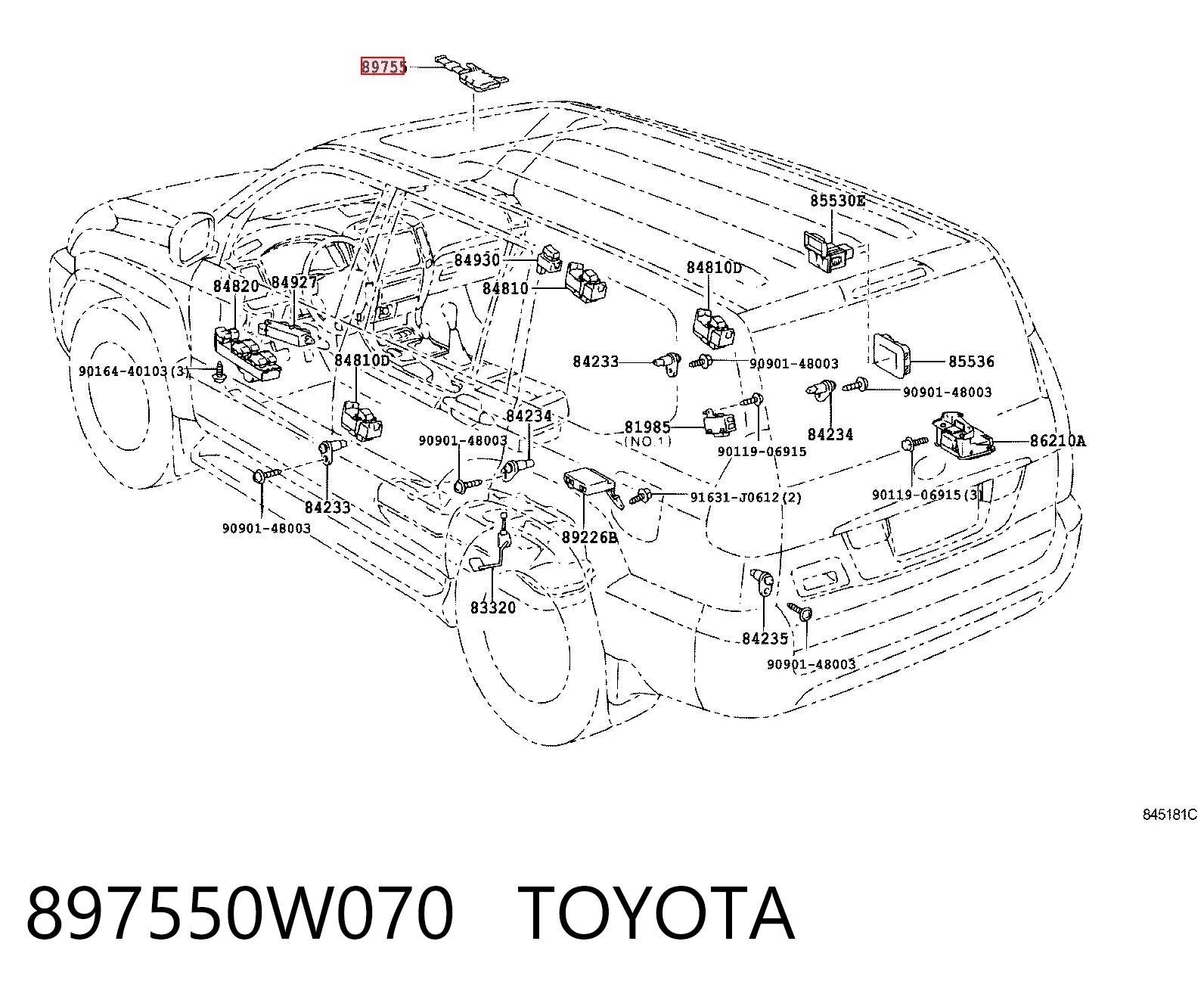 897550W070 Toyota 