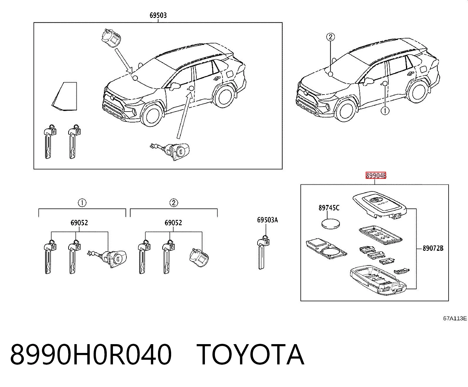 8990H0R040 Toyota 