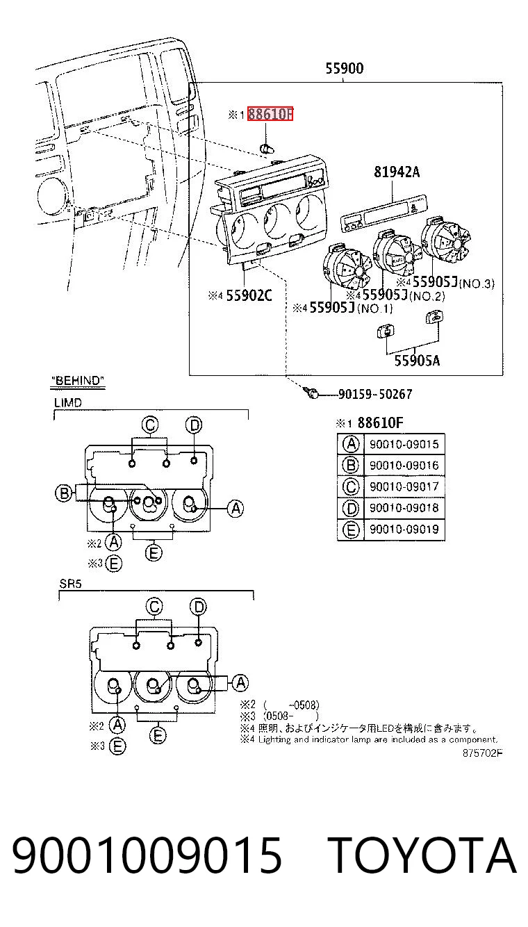 9001009015 Toyota 