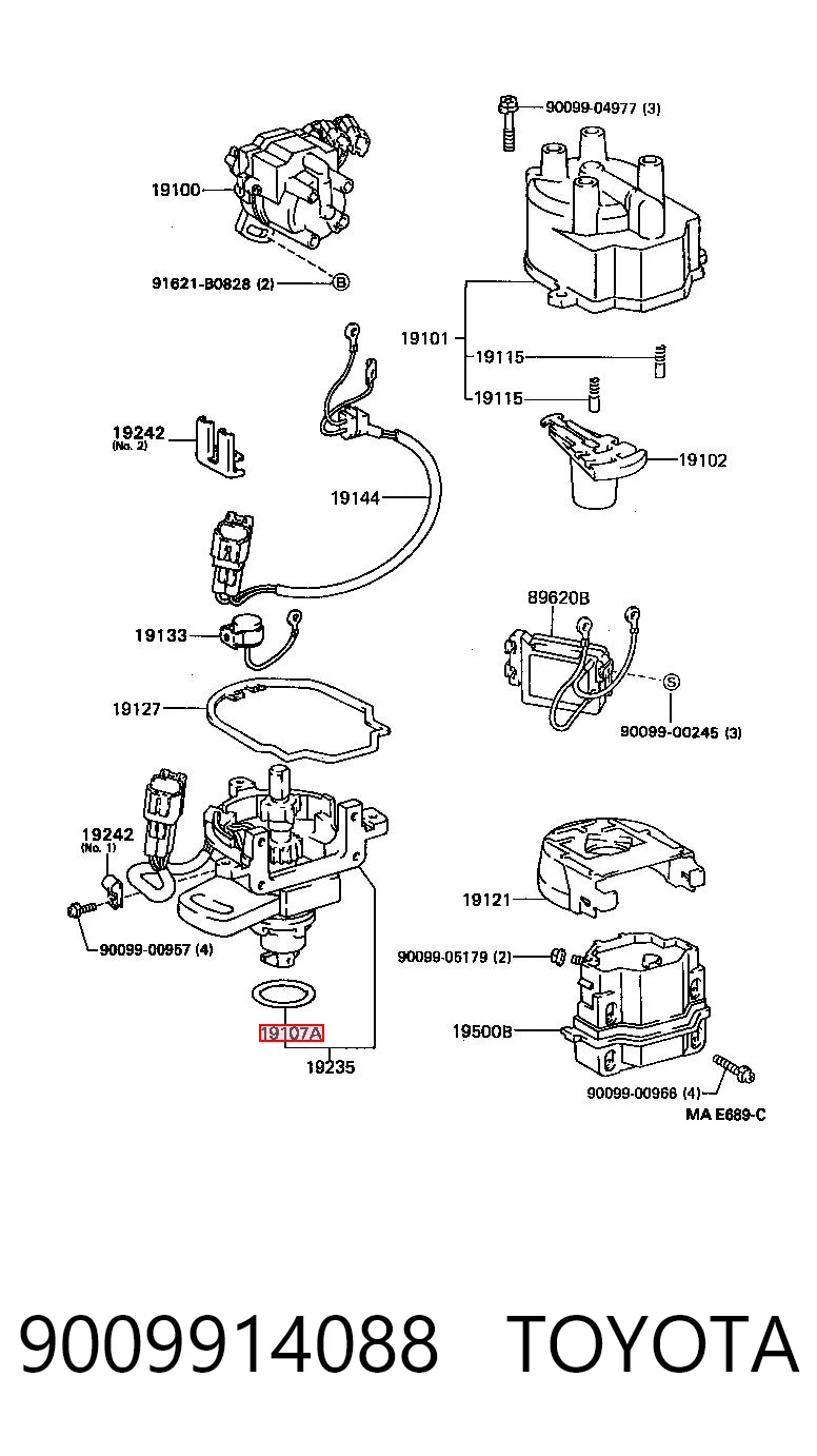 9009914088 Toyota Кільце ущільнювача трамблера