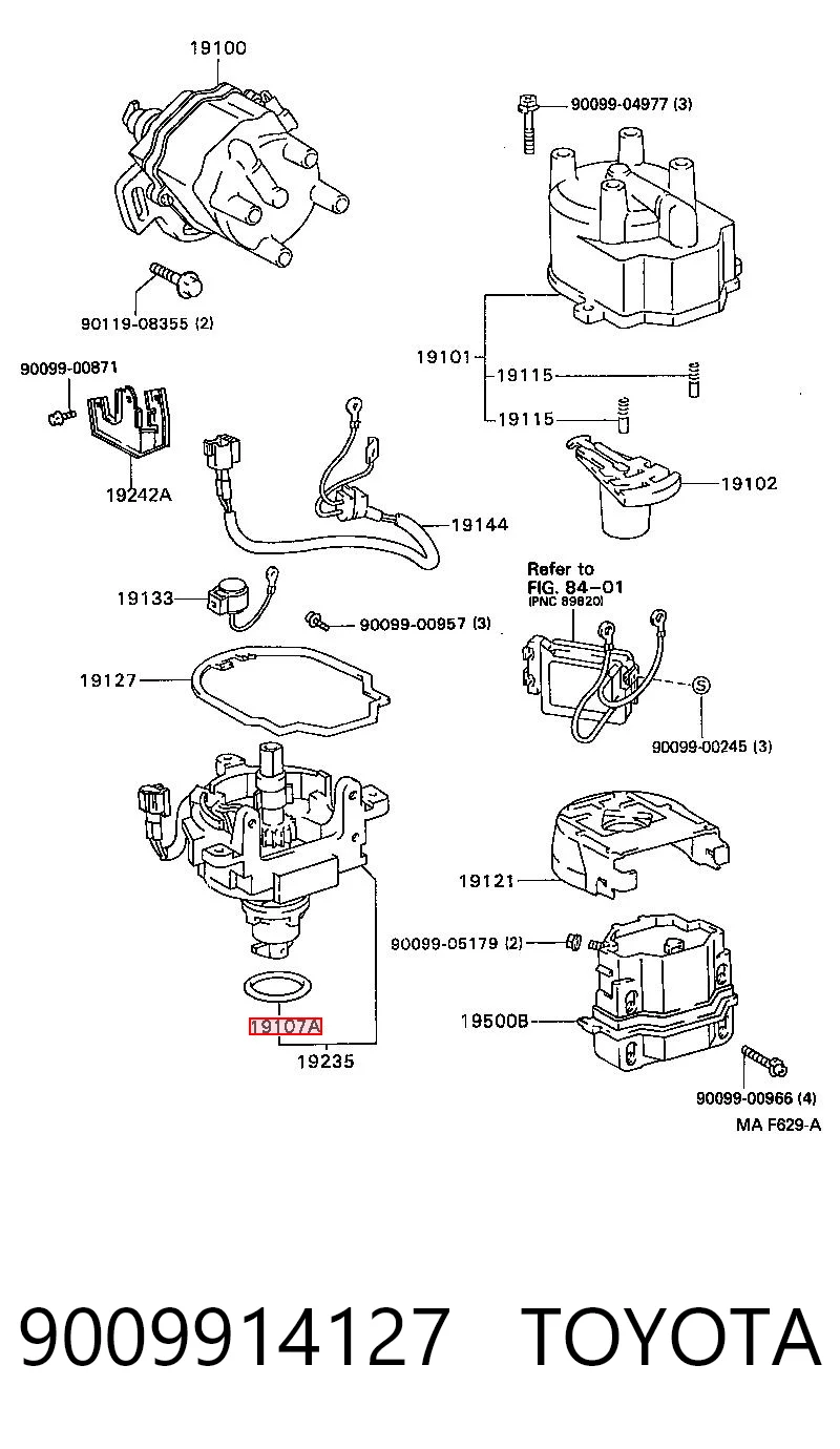 9009914127 Toyota Кільце ущільнювача трамблера