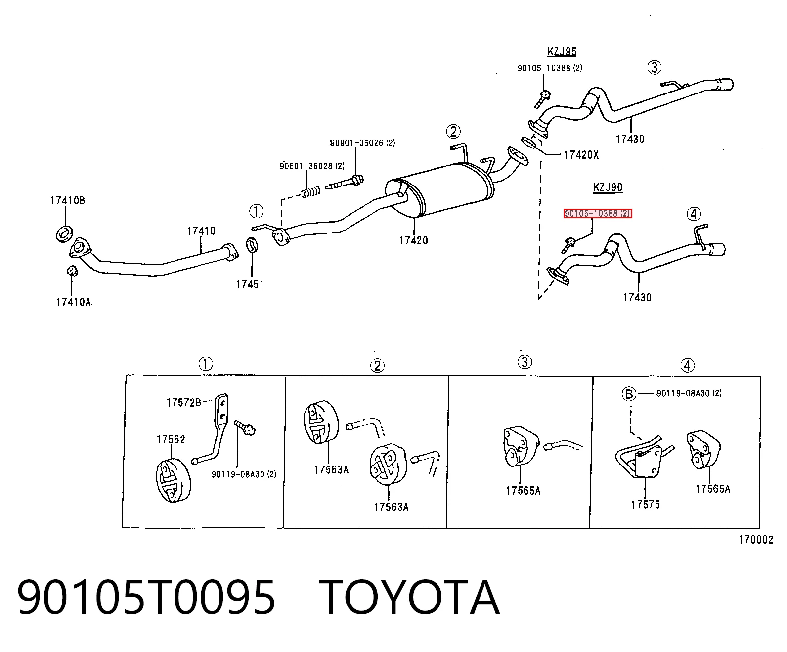 90105T0095 Toyota 