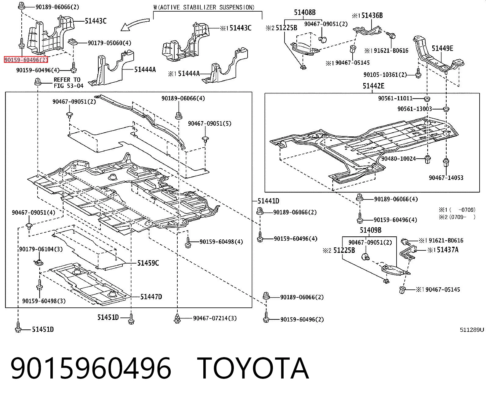 9015960496 Toyota Пістон (кліп) кріплення підкрилки переднього крила