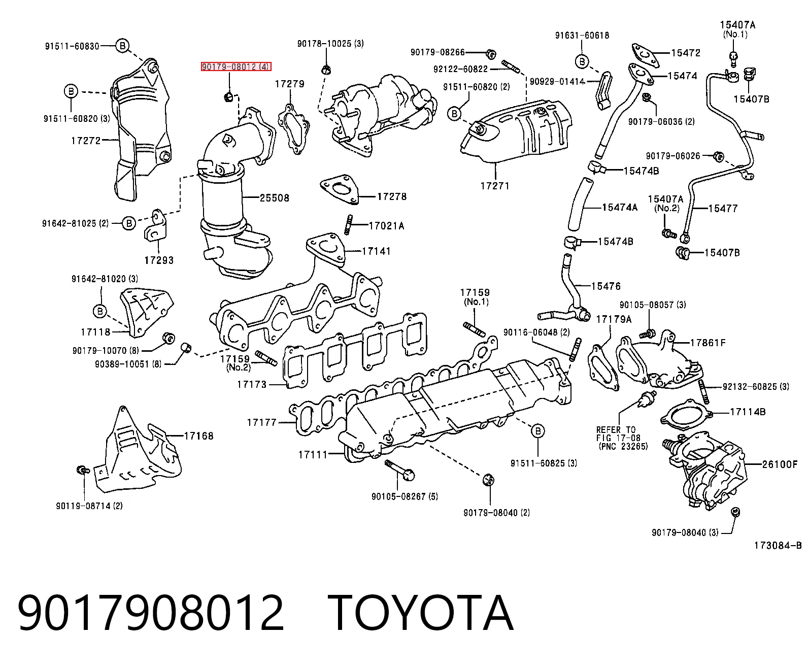 Купити 059129601 Porsche Гайка кріплення приймальної труби глушника (штанів)