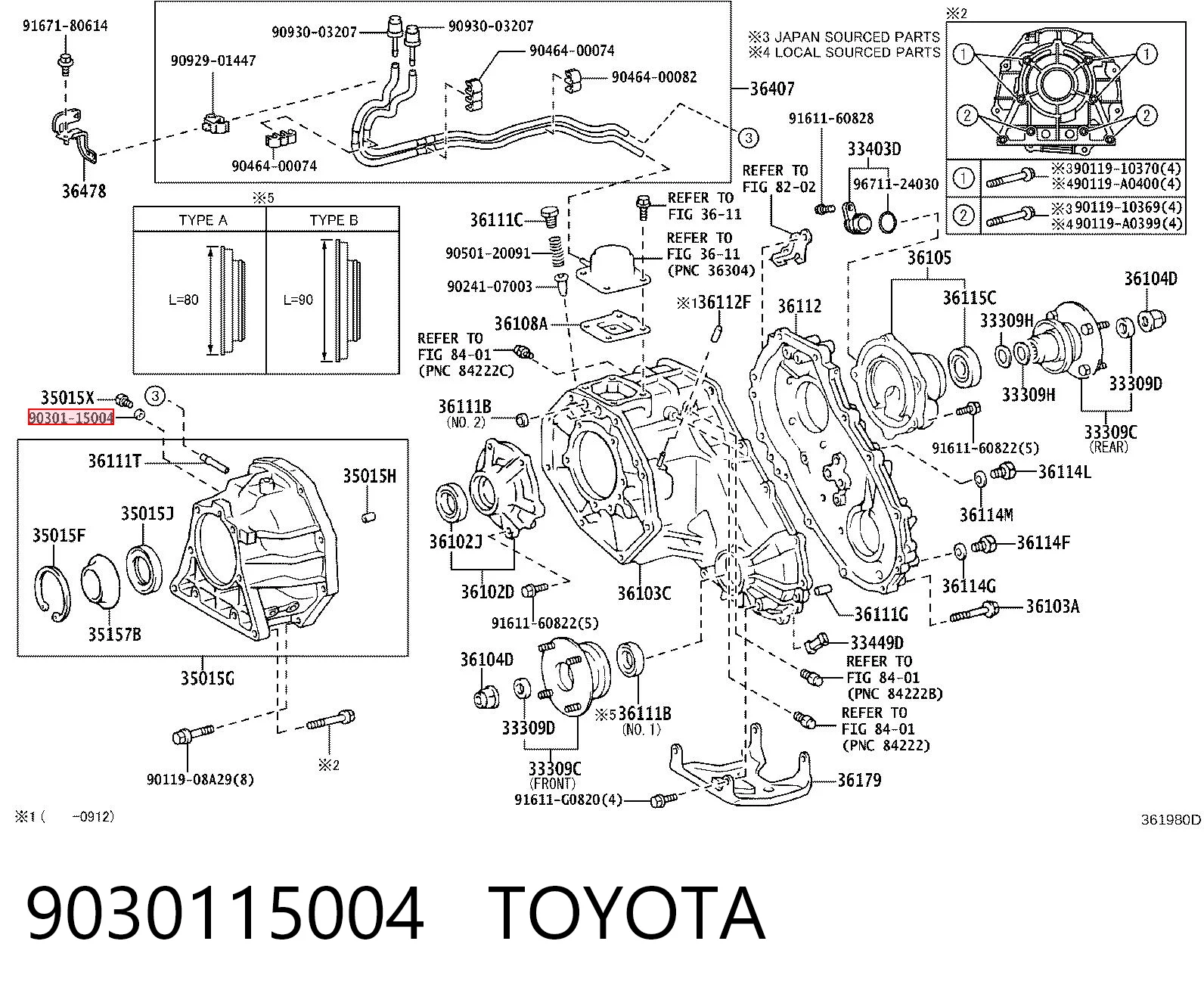 9030115004 Toyota Прокладка кронштейна маслянного фільтра