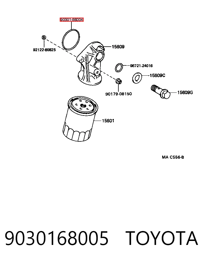 9030168005 Toyota Прокладка кронштейна маслянного фільтра