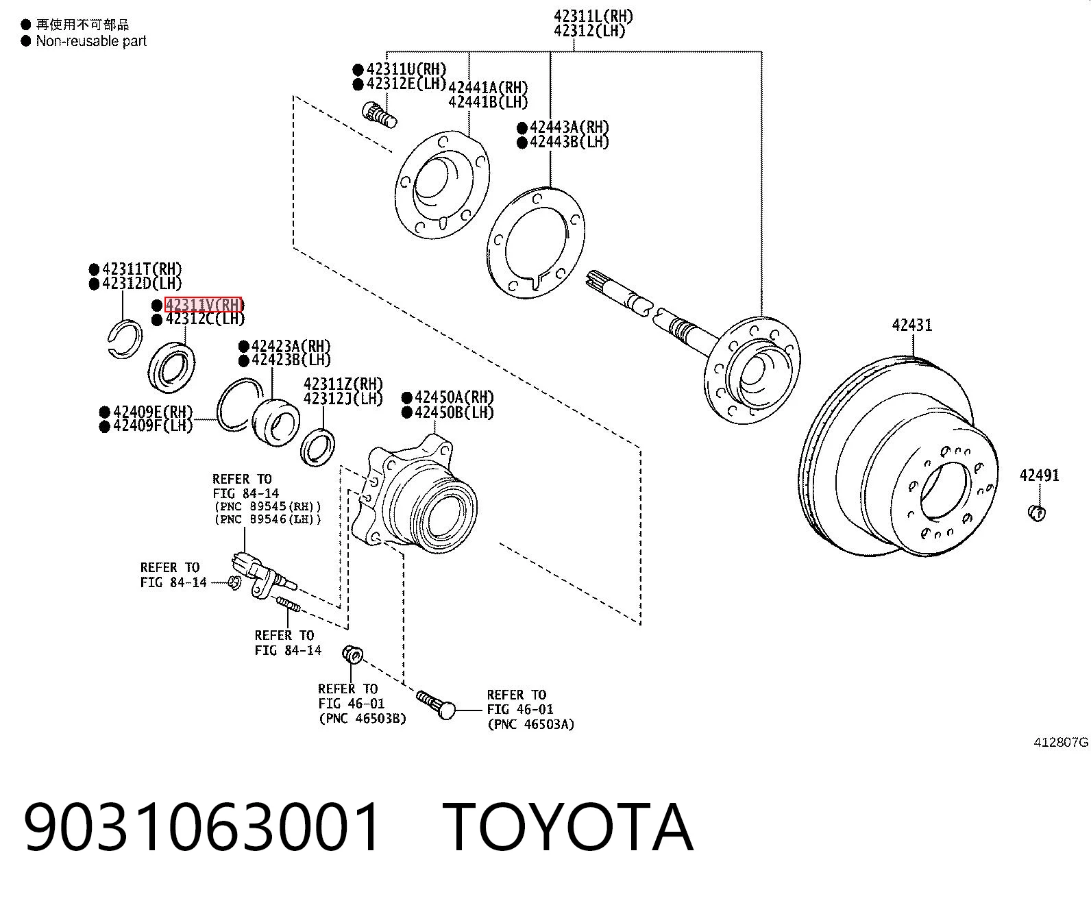 9031063001 Toyota Сальник піввісі заднього моста