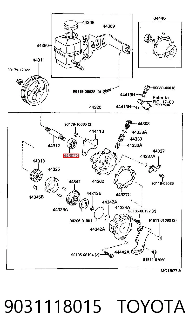 9031118015 Toyota Сальник насоса ГПК