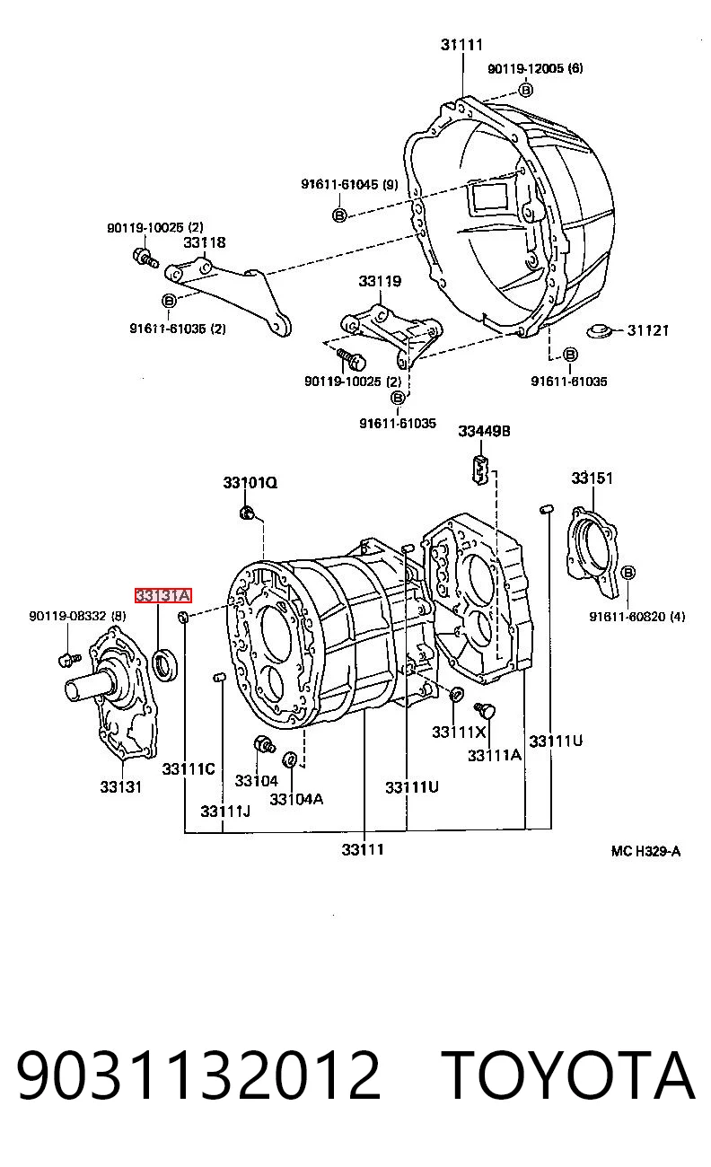 9031132012 Toyota Сальник АКПП/КПП, вхідного/первинного вала
