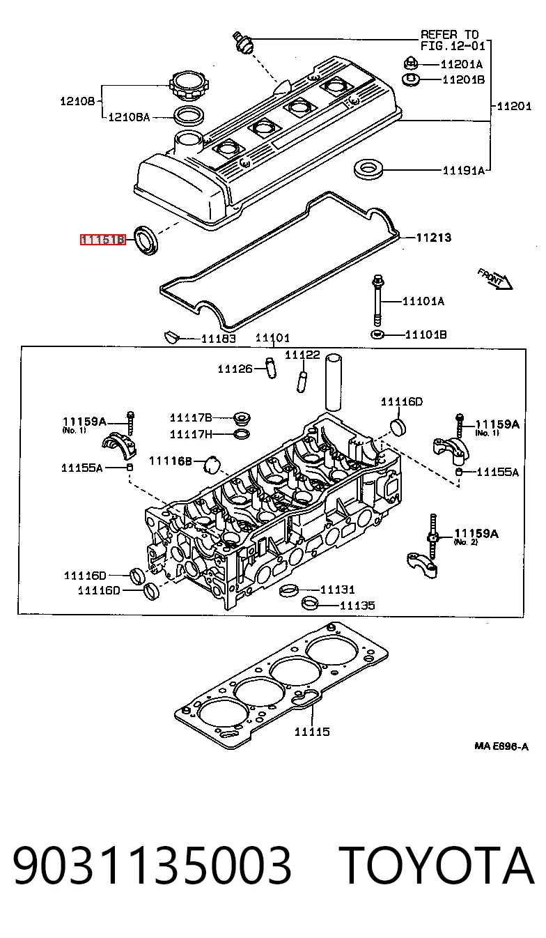 9004A31021 Daihatsu Сальник двигуна, распредвала