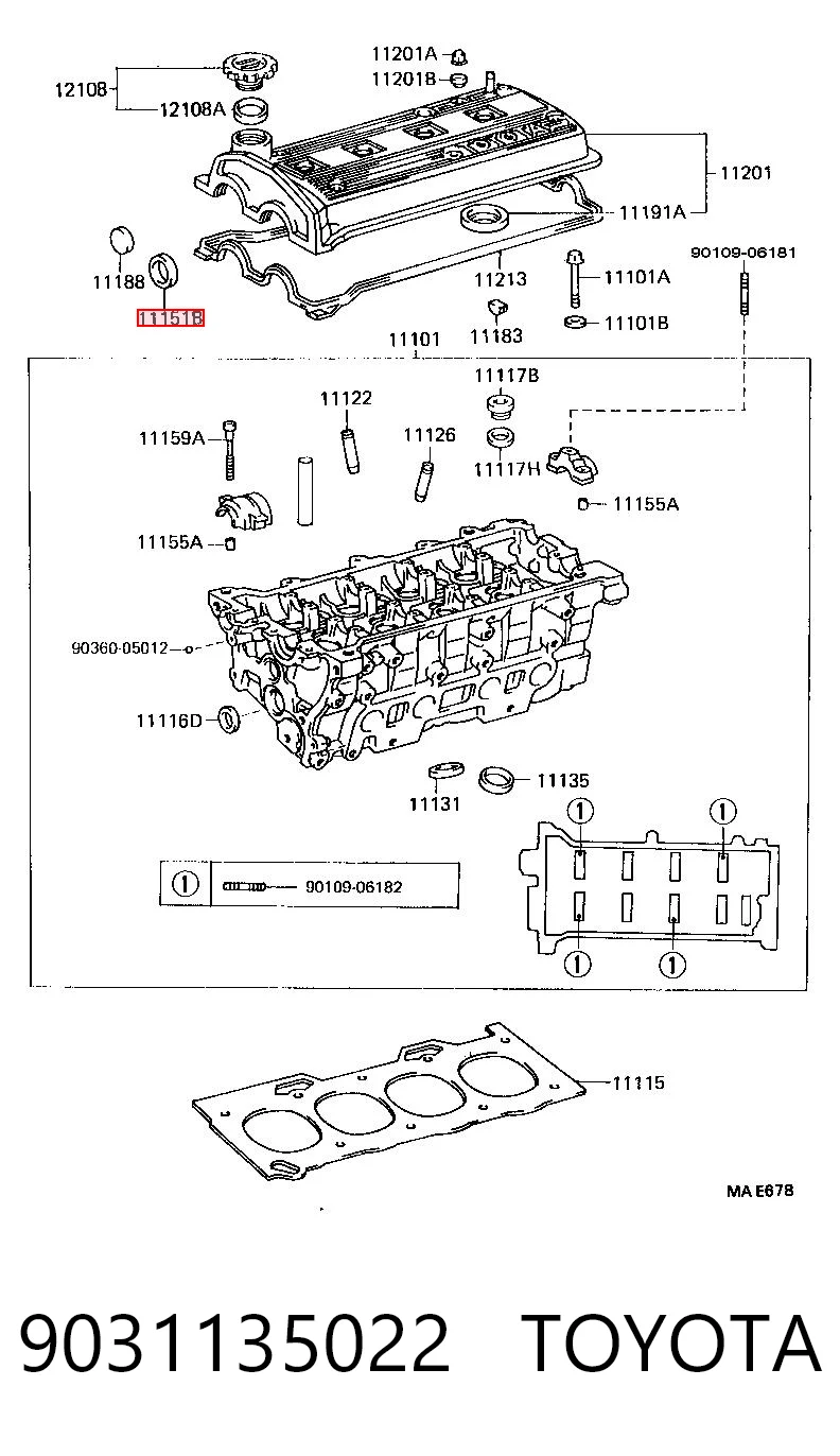 Сальник распредвала двигуна Daihatsu 9004A31021