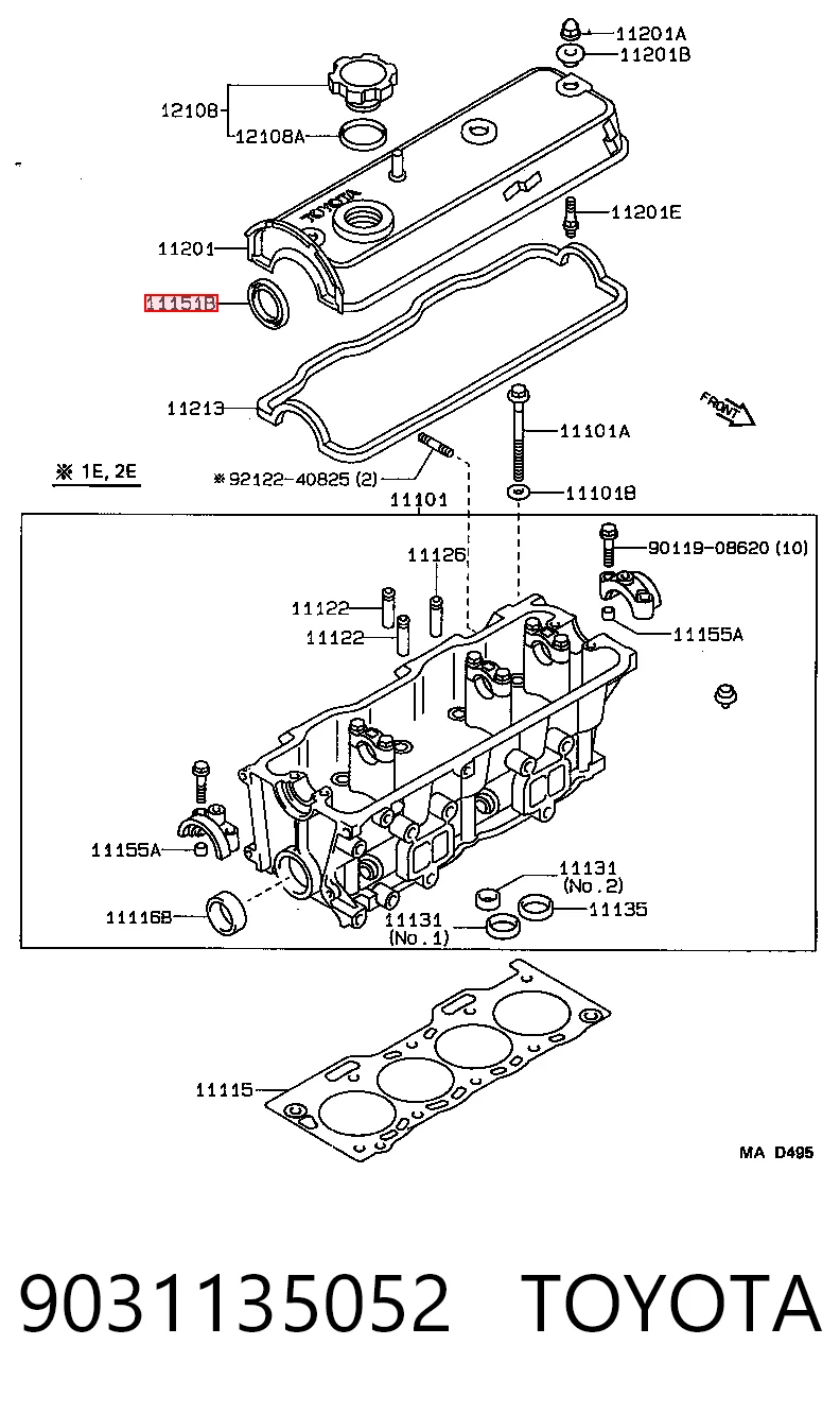 Сальник двигуна, распредвала на Toyota Carina E T19