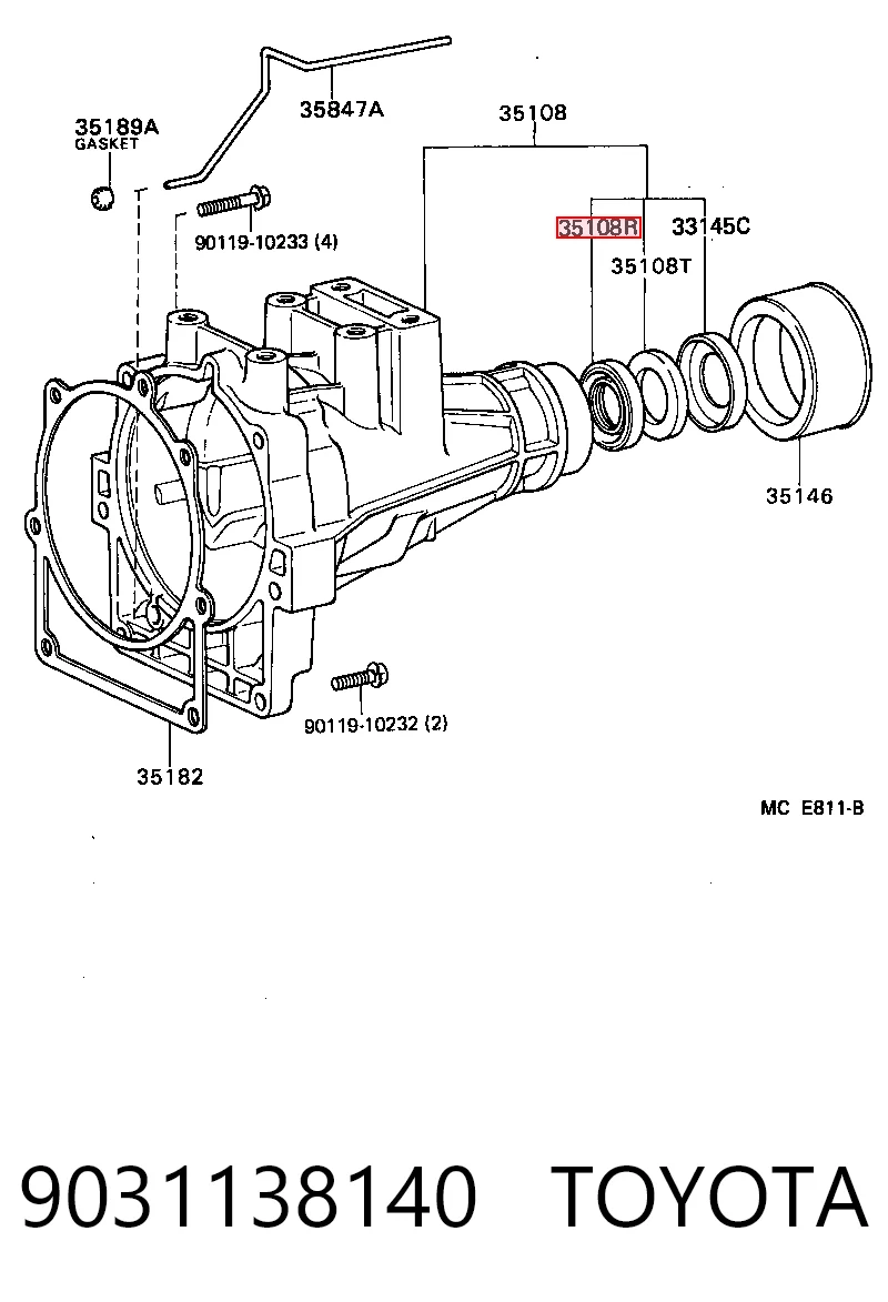 OS100064N NIPPON MOTORS Сальник АКПП/КПП, вихідного/вторинного вала