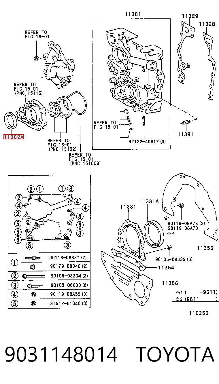 9031148014 Toyota Сальник колінчастого валу