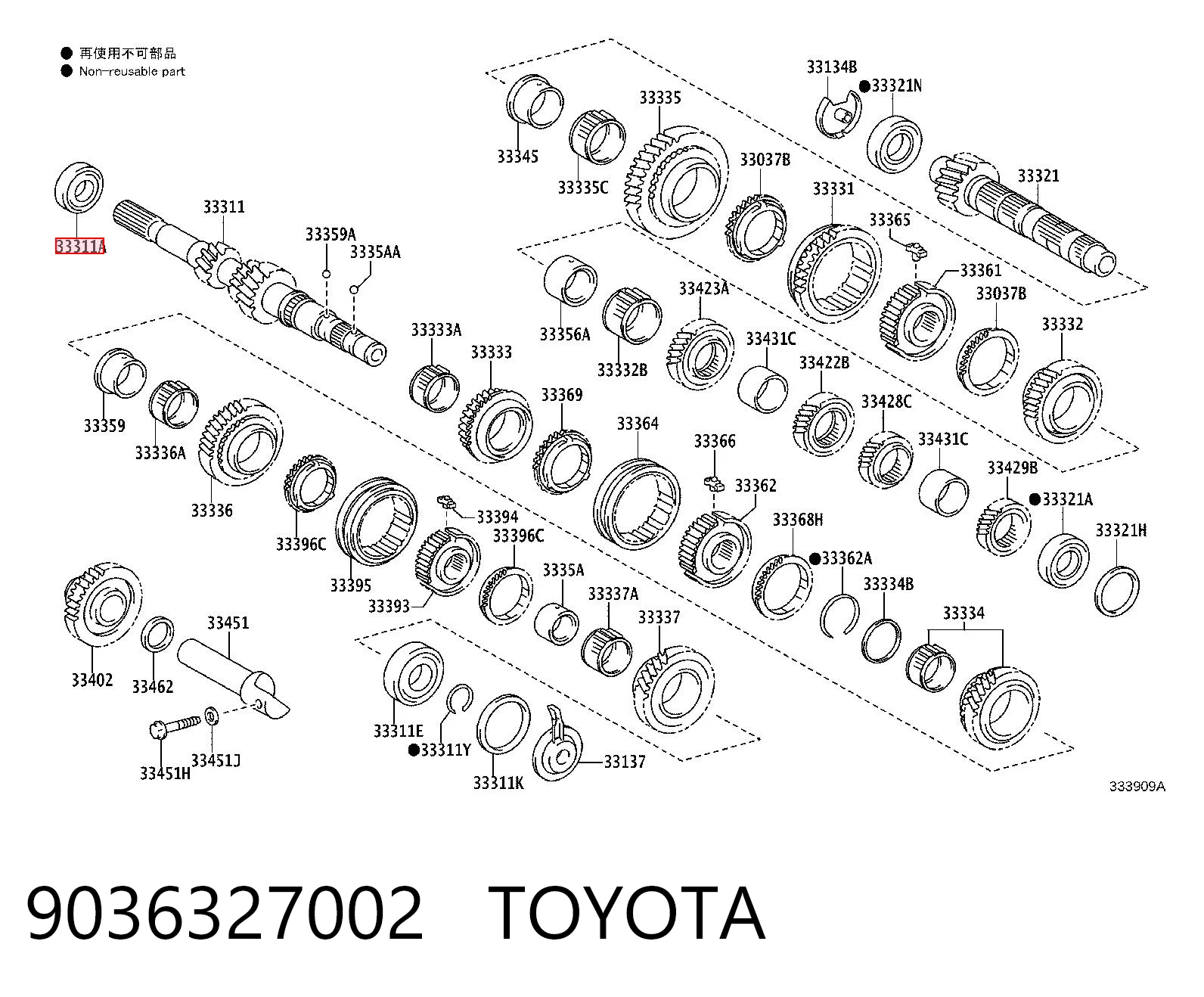 9036327002 Toyota