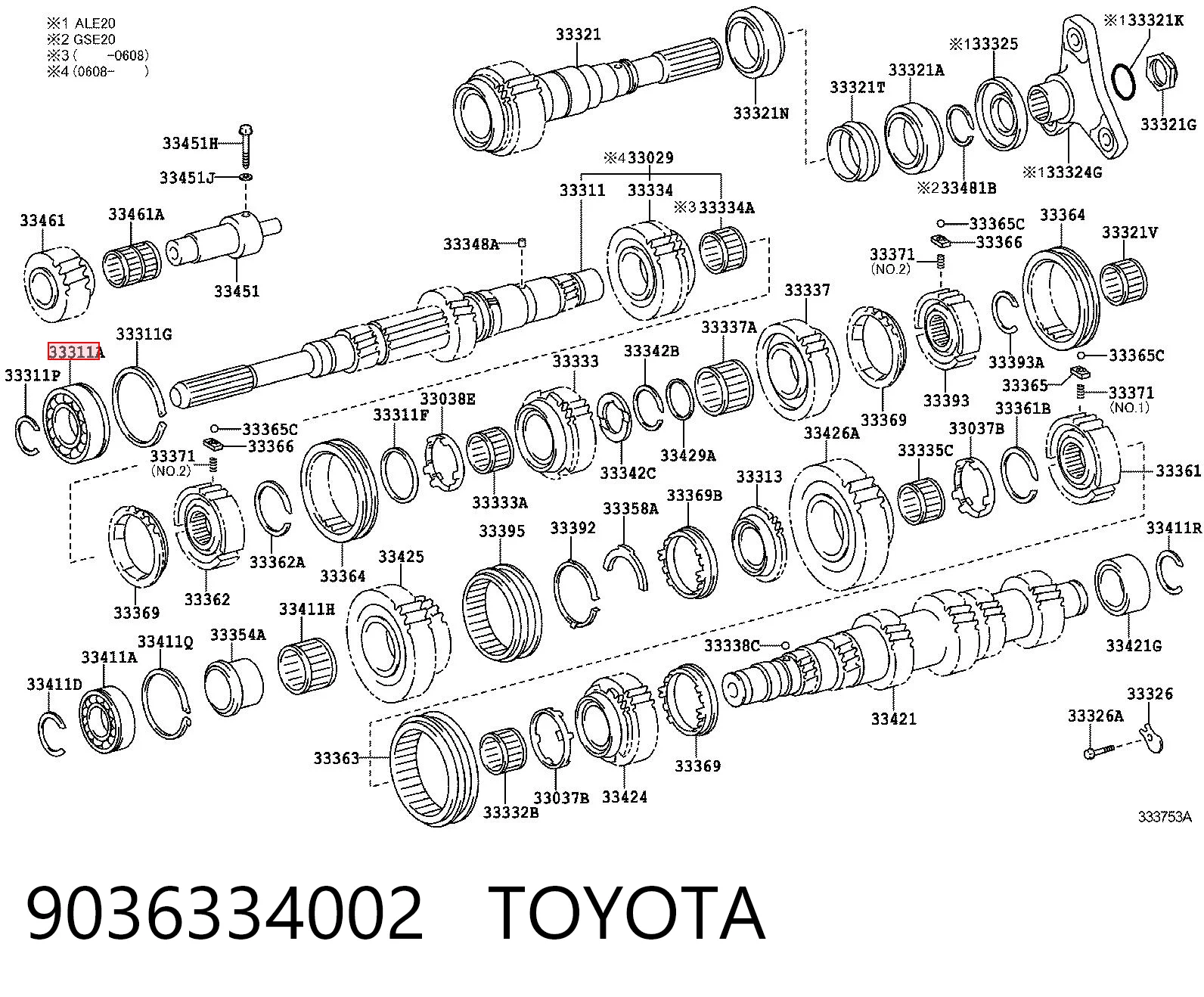 9036334002 Toyota