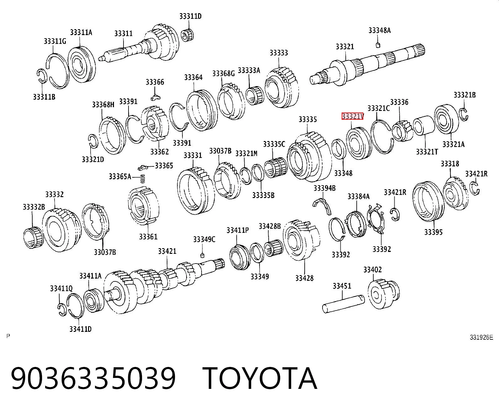 Підшипник КПП на Toyota Land Cruiser 90 J9