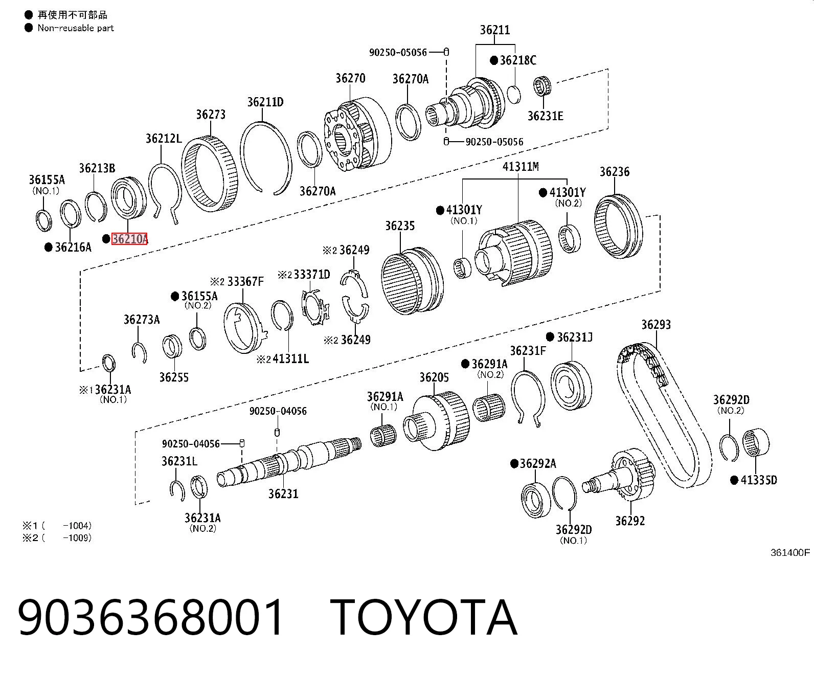 9036368001 Toyota