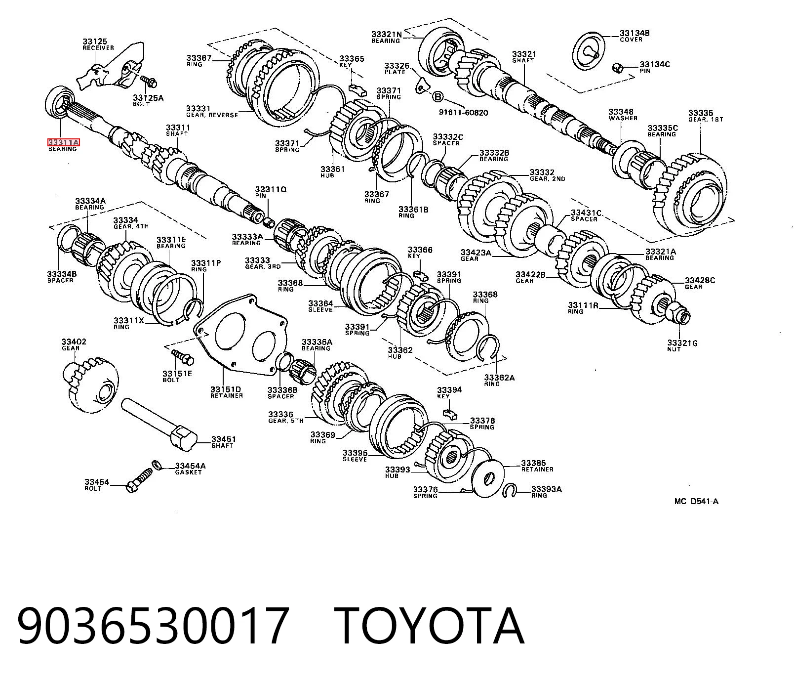 9036530017 Toyota