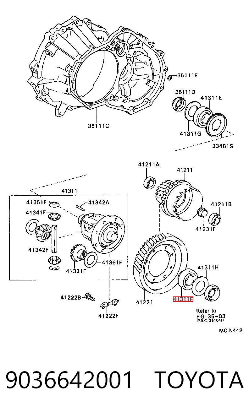 9036642001 Toyota 