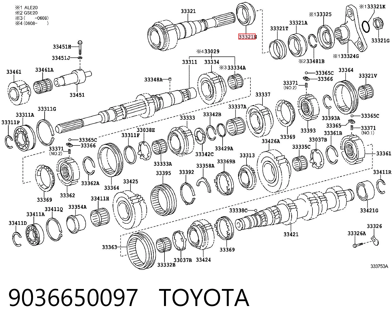 9036650097 Toyota