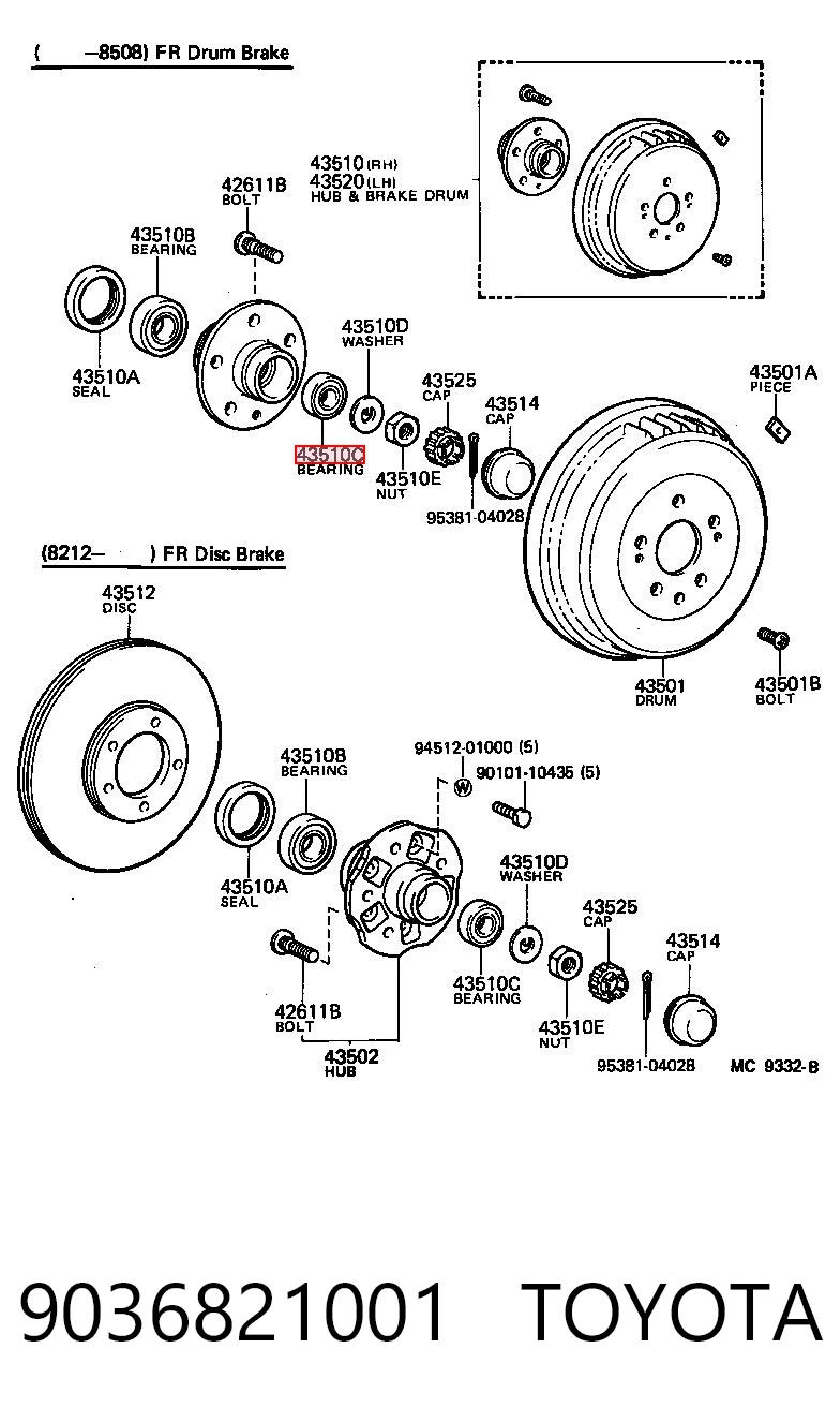 Підшипник маточини передньої, зовнішній MCB LM12649 ціна, від 4.30 USD