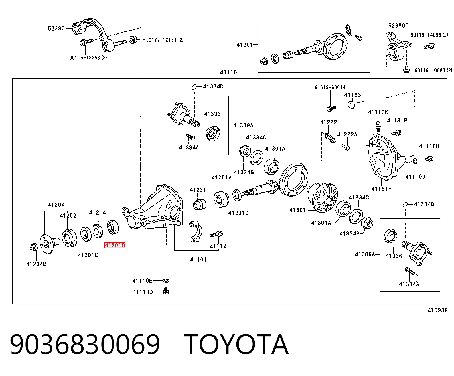 0750117308 ZF Parts Підшипник хвостовика заднього моста, напужний