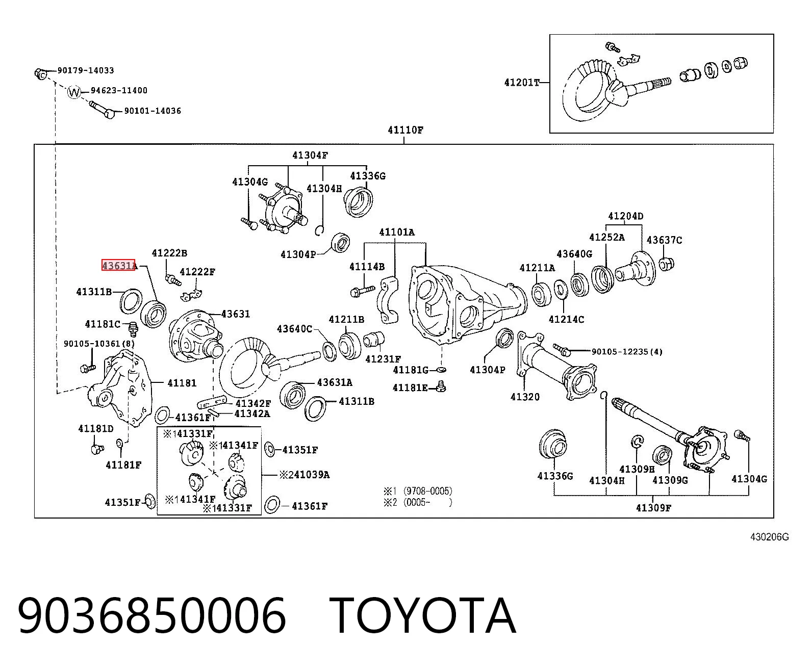 9036850006 Toyota