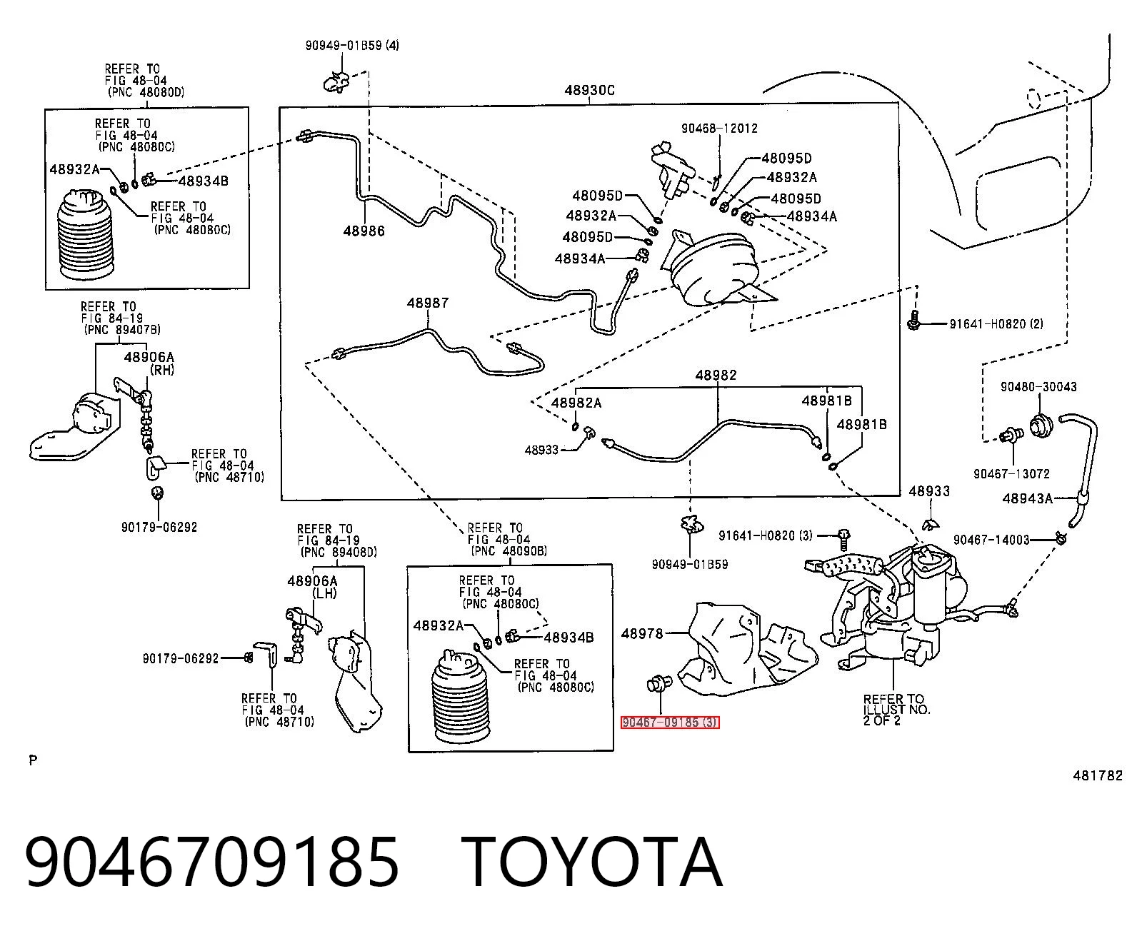 9046709185 Toyota Кліпса бампера переднього