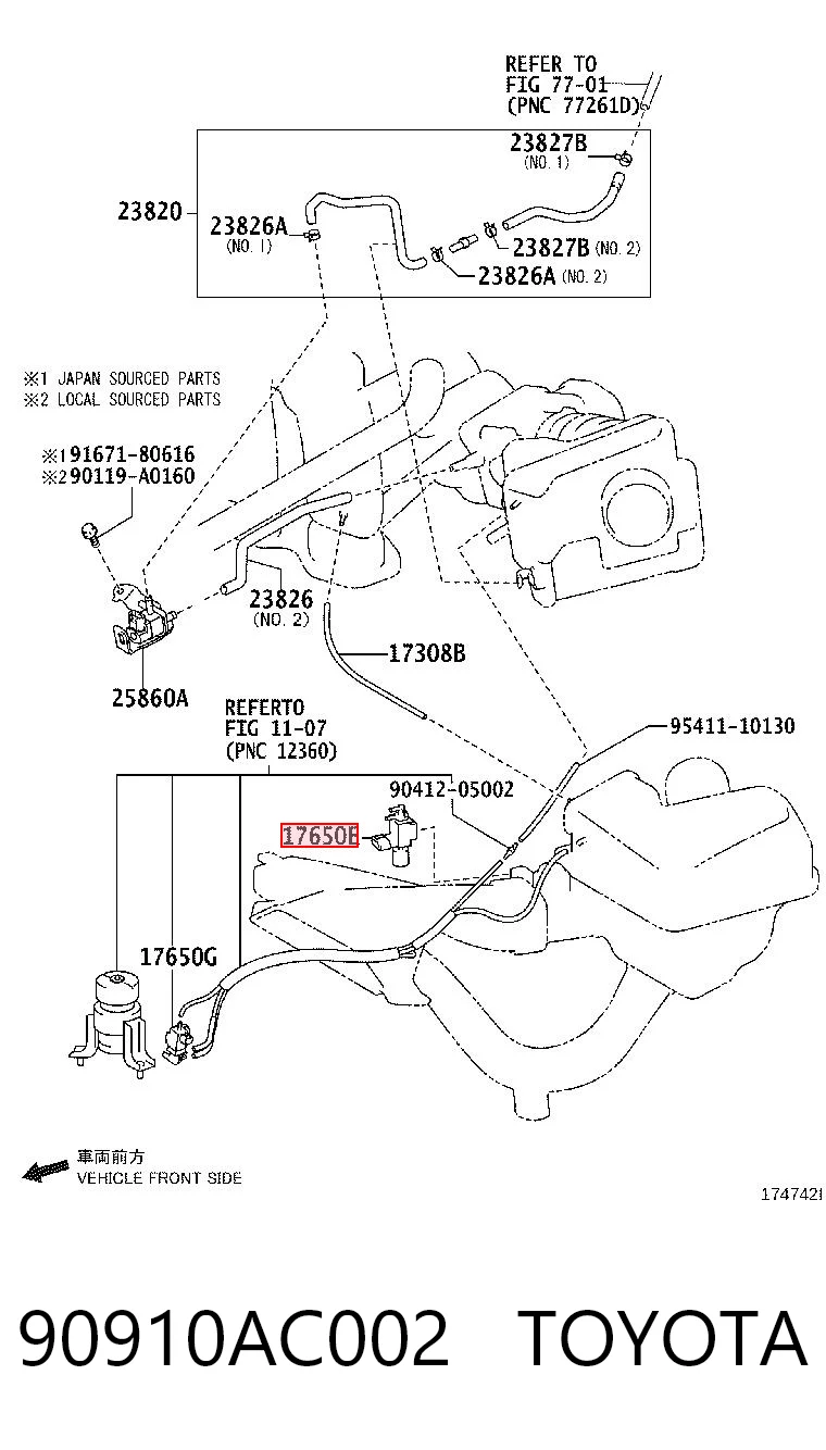 90910AC002 Toyota 