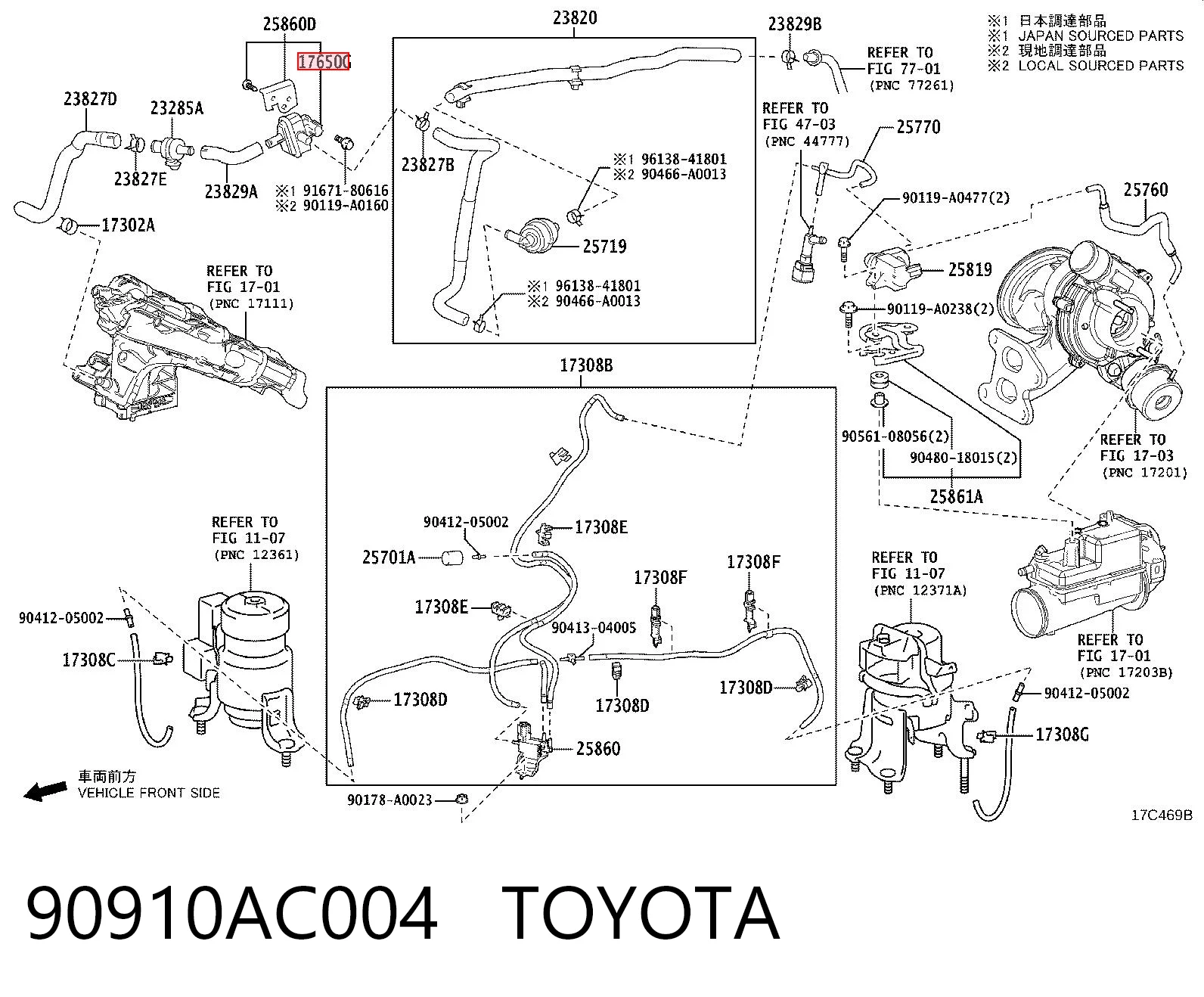 90910AC004 Toyota 