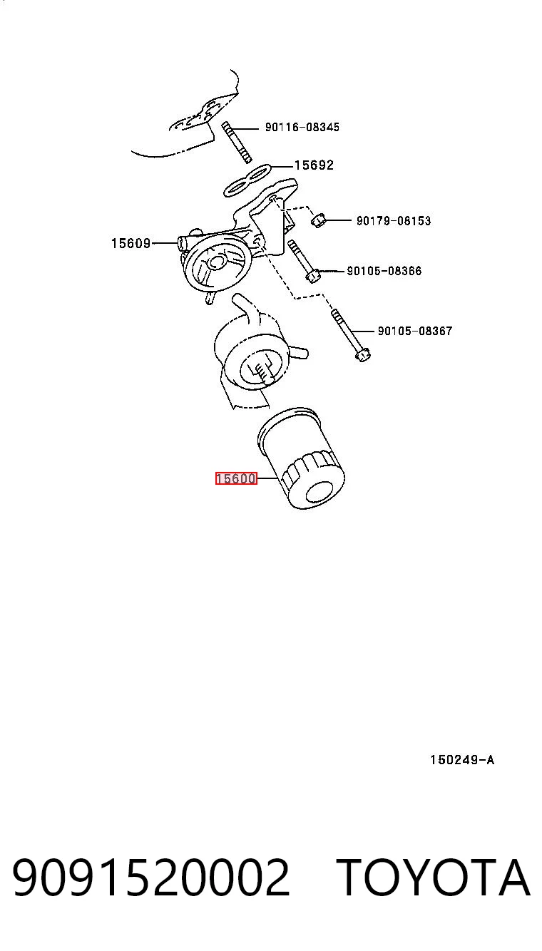 9091520002 Toyota Фільтр масла