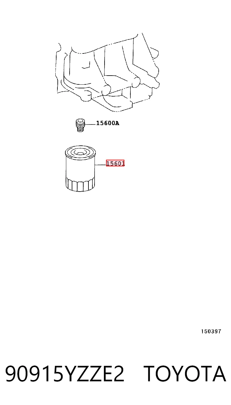 90915YZZE2 Toyota Фільтр масла