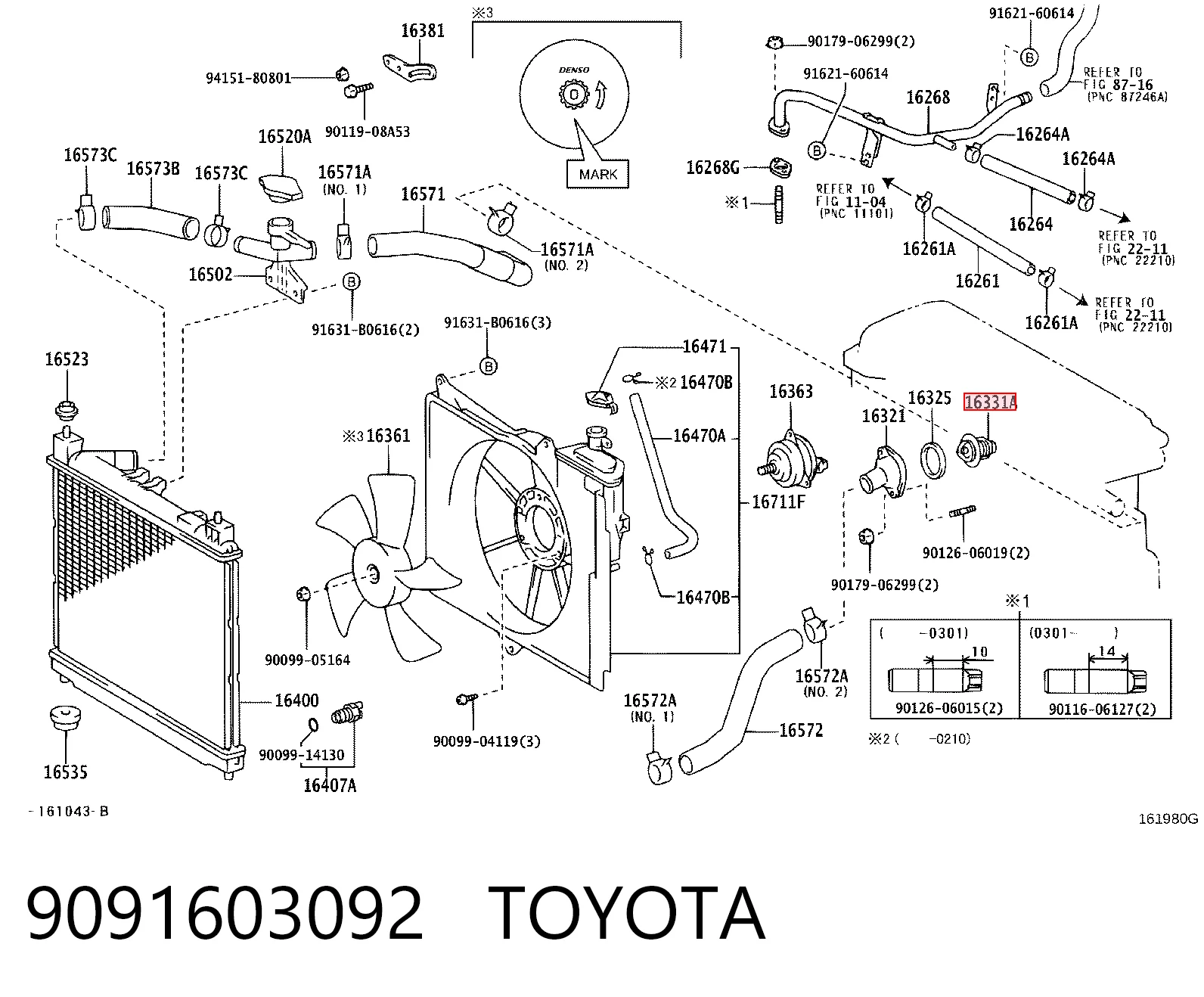 9091603092 Toyota Авто термостат